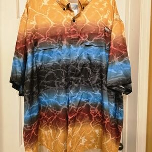 Vibrant Multicolor Men's Casual Button Down Shirt